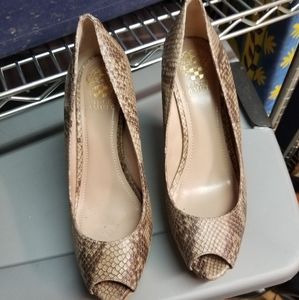 Vince Camuto peep toe wedges. Size 9